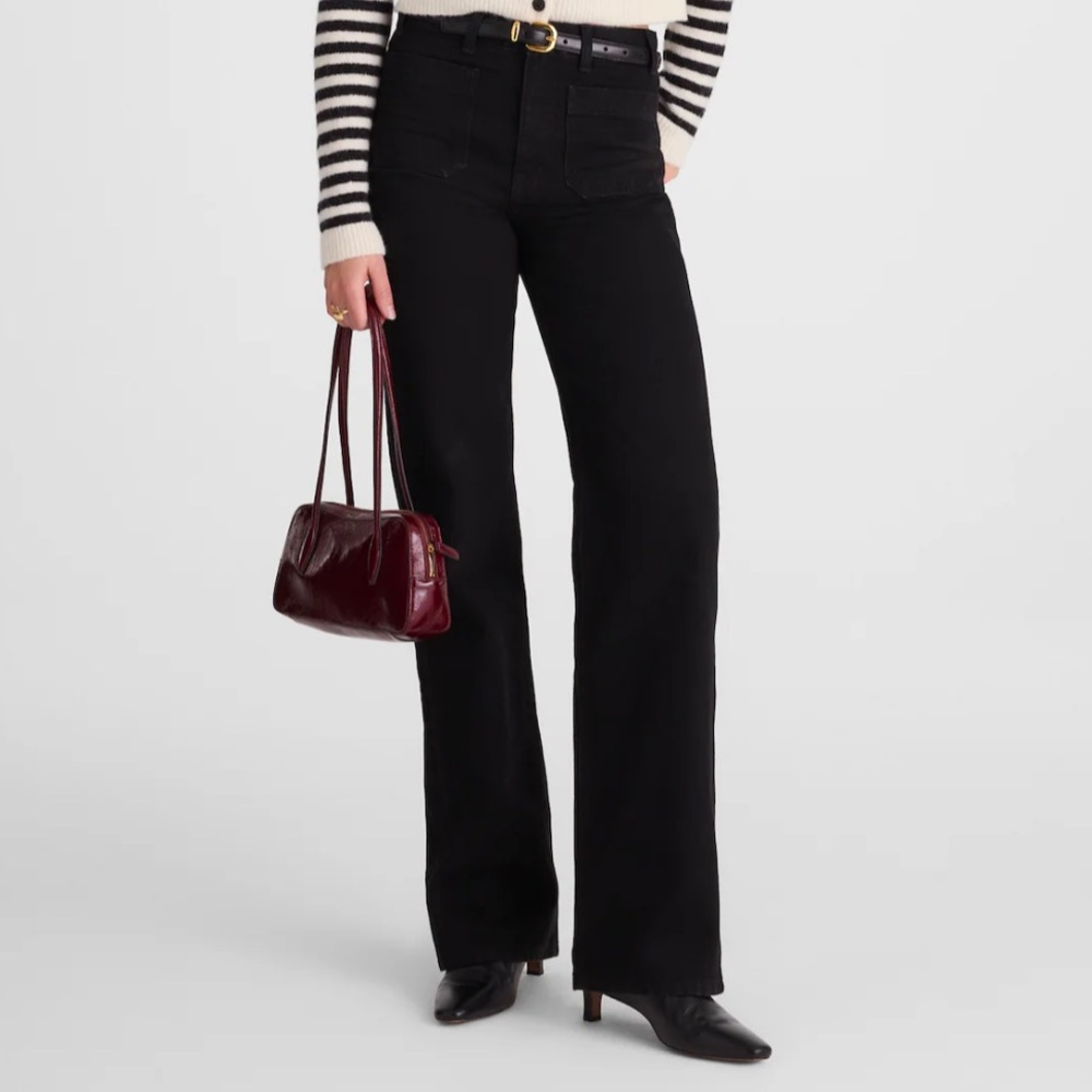 Madewell The Cleo Straight Jeans in Black Rinse Size 26